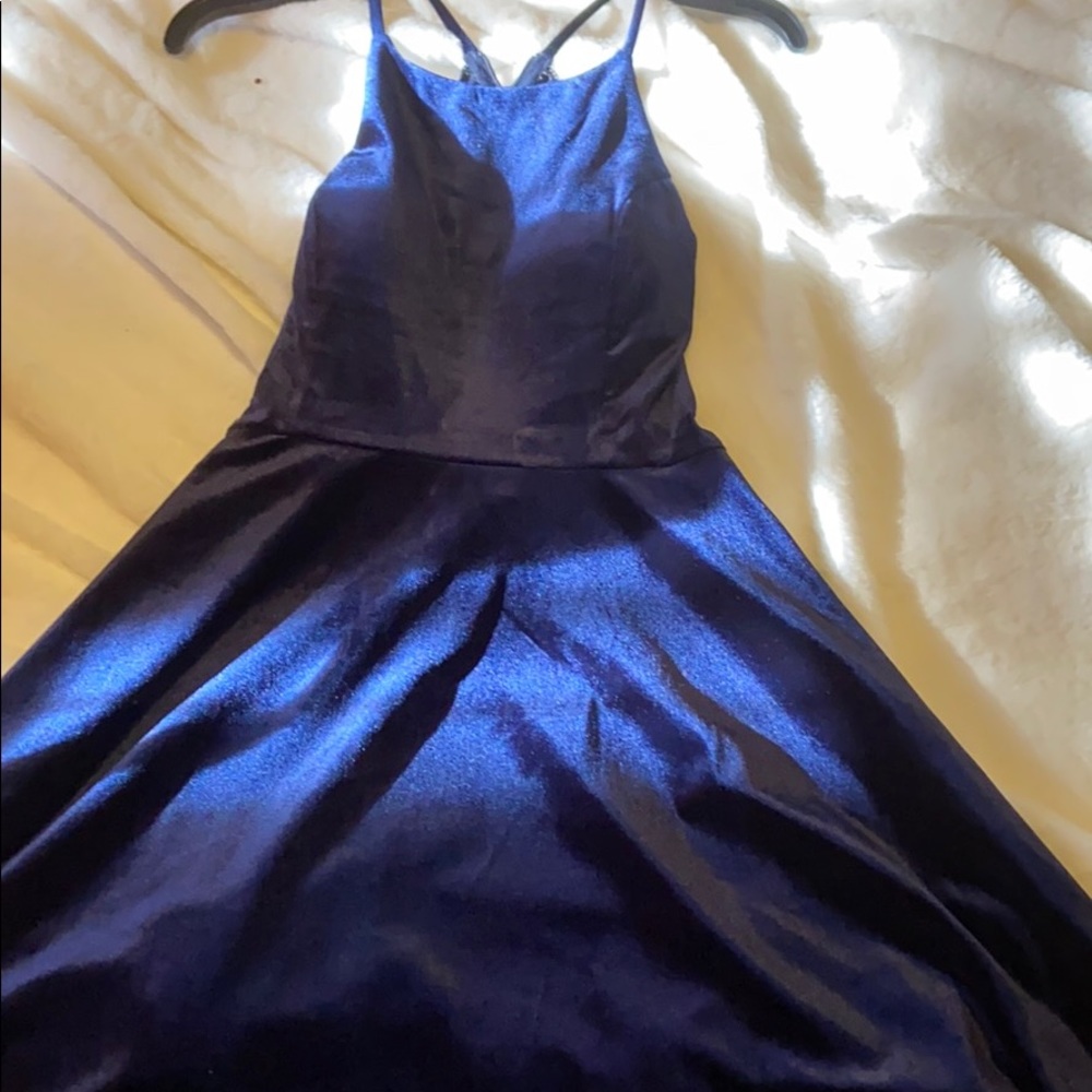 Navy blue lace back dress size 9